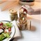 Clear Food Storage Container Jar, 16-Oz Borosilicate Glass Canisters, Set of 3 Airtight Glass Jars with Bamboo Lids Coffee, tea, flour, sugar, nuts, candy, bath salts, and other items can be stored in this container.